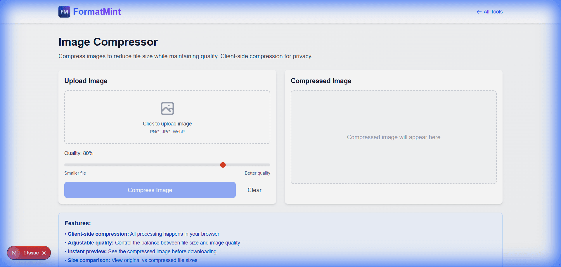 Image Compressor Interface
