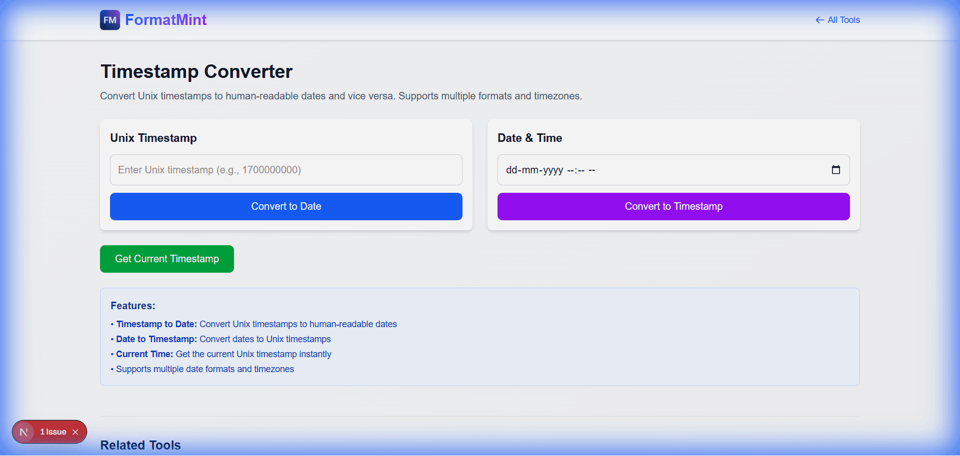 Timestamp Converter Tool